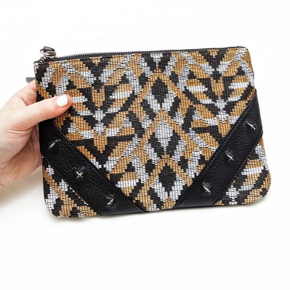 Sam Edelman Handbags - Sam Edelman | Leather Patterned Clutch